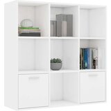 vidaXL ormarić za knjige visoki sjaj bijeli 98 x 30 x 98 cm od iverice | shoptok.hr