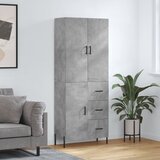  Visoka komoda siva betona 69,5x34x180 cm od konstruiranog drva | shoptok.hr