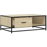 vidaXL Klubska mizica sonoma hrast 90x57x35 cm inženir. les in kovina | Shoptok.si