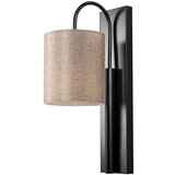 Opviq lights crna metalna zidna svjetiljka sa svjetlosmeđim sjenilom Julia Cijene
