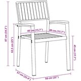  Stolica koja se može slagati 4 pcs Smeđa 56 x 57 x 87 cm | shoptok.hr
