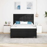  Krevet s opruga kutije s madracem Crna 140 x 200 cm tkanina | shoptok.hr