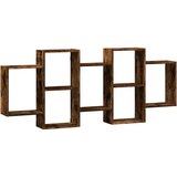 Maison Chic Stenska polica - Viseča Polica dimljeni hrast 159x18x65 cm inženirski les, (21758742) | Shoptok.si