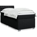  The Living Store Box spring postelja z vzmetnico črna 100x200 cm blago - Box Spring Postelja, (21514751) Cene