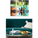 Wallity MDF132392858 multicolor decorative mdf painting (3 pieces) Cene