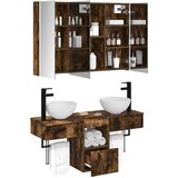  Set ormarića za kupaonicu 4 pcs Dimljeni hrast | shoptok.hr