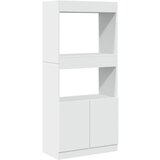 vidaXL Visoka omara bela 63x33x140 cm inženirski les Cene