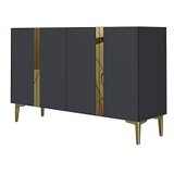 Hanah home komoda s ladicama, antracit Slike