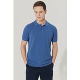 AC&Co / Altınyıldız Classics Men's Navy Blue Standard Fit Normal Cut Polo Collar 100% Cotton Patterned Short Sleeve Knitwear T-Shirt. Cene