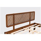 Kalune Design Bračni krevet od masivne smreke s podnicom 180x200 cm u prirodnoj boji/tamno smeđi Izabelya – | shoptok.hr