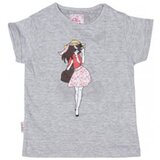 Miss Girly Majice s kratkimi rokavi T-shirt manches courtes fille FLIRT Siva | Shoptok.si