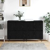 vidaXL Komode 2 pcs Crni hrast 120 x 35 x 70 cm Konstruirano drvo | shoptok.hr