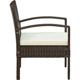  Vrtni stol z blazino poli ratan rjav, (20592394) | Shoptok.si