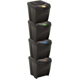 vidaXL Složive kante za otpad 4 kom antracit 100 L | shoptok.hr