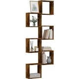 Maison Chic Stenske Police - Viseča polica v obliki kocke 6 kosov Dimljen hrast 30x15x30 cm, (21793304) | Shoptok.si