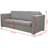  Trosjed od tkanine svjetlosivi | shoptok.hr