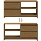 TV ormarić smeđa boja meda 80 x 31 x 39 cm od masivne borovine | shoptok.hr