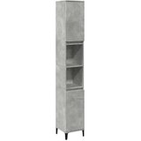vidaXL Kopalniška omarica betonsko siva 30x30x190 cm inženirski les | Shoptok.si