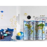 Artgeist Paravan World Map For Kids, 5-Delni, Akustičen | Shoptok.si