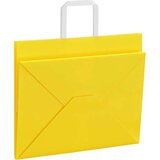  Papirnate vrećice 250 kom s ručkama žute 32x22x24 cm | shoptok.hr