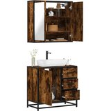 vidaXL 2-dijelni set kupaonskog namještaja dimljena boja hrasta drveni | shoptok.hr