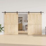  Komplet opreme za drsna vrata 400 cm jeklo črne barve, (22046881) | Shoptok.si