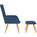  Stolica za opuštanje s osloncem za noge plava od tkanine | shoptok.hr