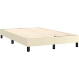  Krevet box spring s madracem LED krem 120x200cm od umjetne kože - Krema 120 x 200 cm gumbi | shoptok.hr