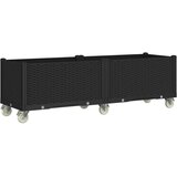  Vrtna sadilica s kotačima crna 160 x 50 x 54 cm PP | shoptok.hr