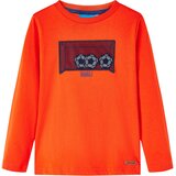  Dječja majica s dugim rukavima jarkonarančasta 104 | shoptok.hr