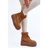 Zazoo Leather Women's Boots on Chunky Sole Camel 3424 | shoptok.hr