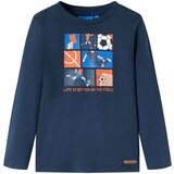  Dječja majica s dugim rukavima modra prošarana 104 | shoptok.hr