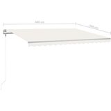  Automatska tenda sa senzorom za vjetar LED 400x300 cm krem | shoptok.hr