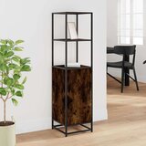 vidaXL Visoka ploča dimljeni hrast 35,5x35x139cm izrađeno drvo i metal | shoptok.hr