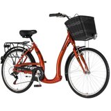 Visitor Bicikl city vintage 26" alu 18" v-brake 6 brzina 155-178cm (s/m) narandžasti perla | Eponuda.com