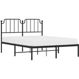  Metalni okvir za krevet s uzglavljem crni 135x190 cm | shoptok.hr