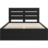  Konstrukcija postelje Črna 150 x 200 cm Masivno borovo les, (5000102652) | Shoptok.si
