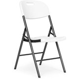 ModernHome set od 4 sklopive stolice – za dom i ugostiteljstvo, metal i HDPE, bijele | shoptok.hr