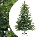  Umjetno božićno drvce s nogom 180 cm PVC i metal Zelena - Zelena 180 cm bez LED svjetala | shoptok.hr