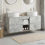  Set namještaja za kupaonicu 3 kom. Betonska siva 49,5 x 44,5 x 65,5 cm | shoptok.hr