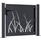  Vrtna vrata antracit 100x100 cm dizajn s čeličnim travom | shoptok.hr