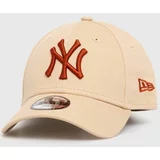 New Era Otroška bombažna bejzbolska kapa NEW YORK YANKEES bež barva