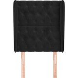  Uzglavlje s ušima crno 83 x 23 x 118/128 cm baršunasto | shoptok.hr