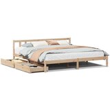 Maison Chic Posteljni okvir - Dvoposteljna postelja - Zakonska postelja brez vzmetnice 180x200 cm trdna borovina-J3357, (21769437) | Shoptok.si
