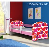  Otroška postelja ACMA z motivom, stranska roza 180x80 cm 25 Sweet hearts | Shoptok.si