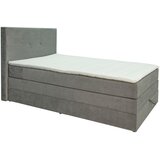 Hom`in BOXSPRING POSTELJA 120 cm x 200 cm , les, tekstil, leseni material siva | Shoptok.si