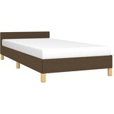  Okvir za krevet bez madraca tamnosmeđi 90 x 190 cm od tkanine | shoptok.hr