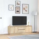 TV ormarić s LED svjetlima boja hrasta sonome 160,5x41x50 cm | shoptok.hr