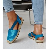 Gemre Blue espadrilles with open heel Tharna | Shoptok.si