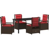 vidaXL 5-delni vrtni jedilni set rjav poli ratan, (22087361) | Shoptok.si